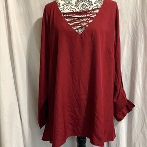 Rue 21 2x women’s blouse burgundy